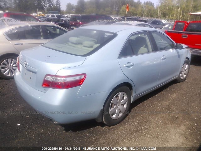 4T1BE46K68U750223 - 2008 TOYOTA CAMRY CE/LE/XLE/SE Light Blue photo 4