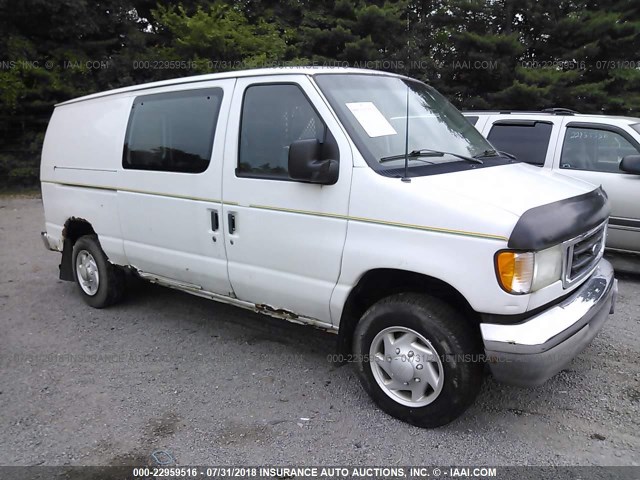 1FTNE24L63HA32772 - 2003 FORD ECONOLINE E250 VAN WHITE photo 1