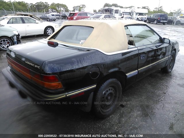 1C3EU4530SF686565 - 1995 CHRYSLER LEBARON GTC BLACK photo 4