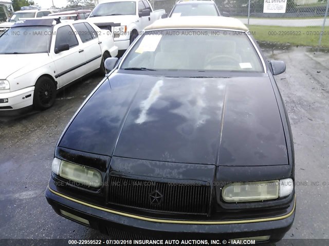 1C3EU4530SF686565 - 1995 CHRYSLER LEBARON GTC BLACK photo 6