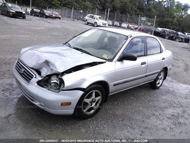 JS2GB41S415205587 - 2001 SUZUKI ESTEEM GL/GLX/GLX SPORT SILVER photo 2