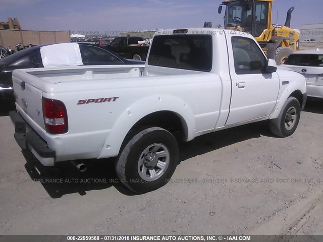 1FTYR10U46PA69307 - 2006 FORD RANGER WHITE photo 4