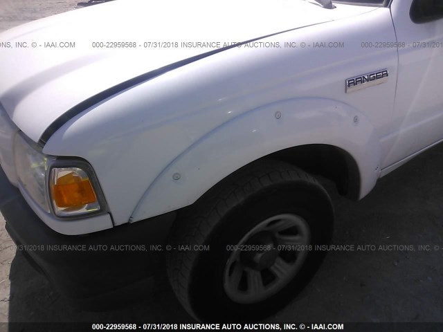 1FTYR10U46PA69307 - 2006 FORD RANGER WHITE photo 6