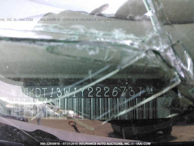 1GKDT13W1Y2226731 - 2000 GMC JIMMY / ENVOY  BLUE photo 9