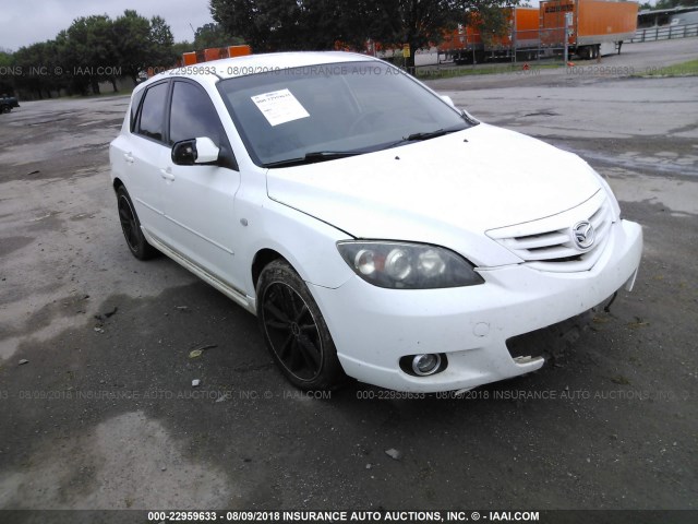 JM1BK143141100539 - 2004 MAZDA 3 HATCHBACK WHITE photo 1