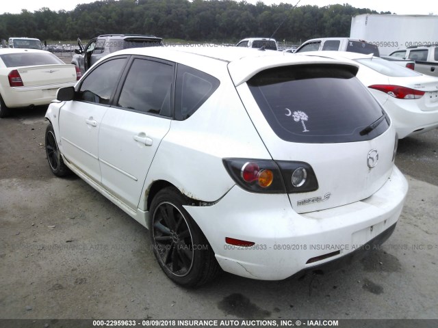 JM1BK143141100539 - 2004 MAZDA 3 HATCHBACK WHITE photo 3