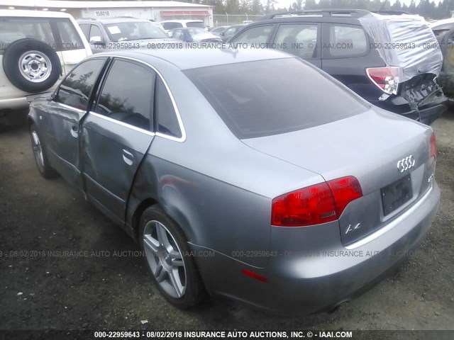 WAUDF78E16A034652 - 2006 AUDI A4 2.0T QUATTRO SILVER photo 3