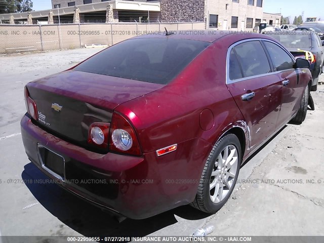 1G1ZE5E73AF225628 - 2010 CHEVROLET MALIBU LTZ 红色 照片 4