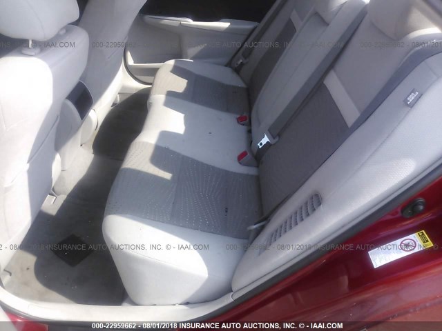 4T1BD1FK7DU084887 - 2013 TOYOTA CAMRY HYBRID/LE/XLE 红色 照片 8