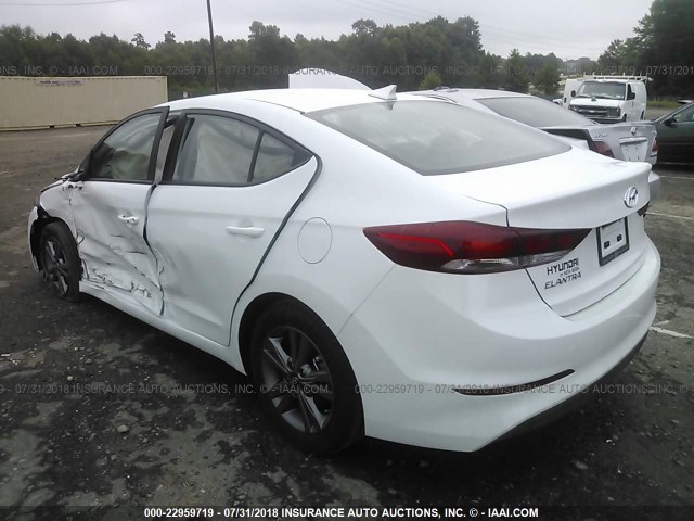 5NPD84LF6JH341182 - 2018 HYUNDAI ELANTRA SEL/VALUE/LIMITED WHITE photo 3