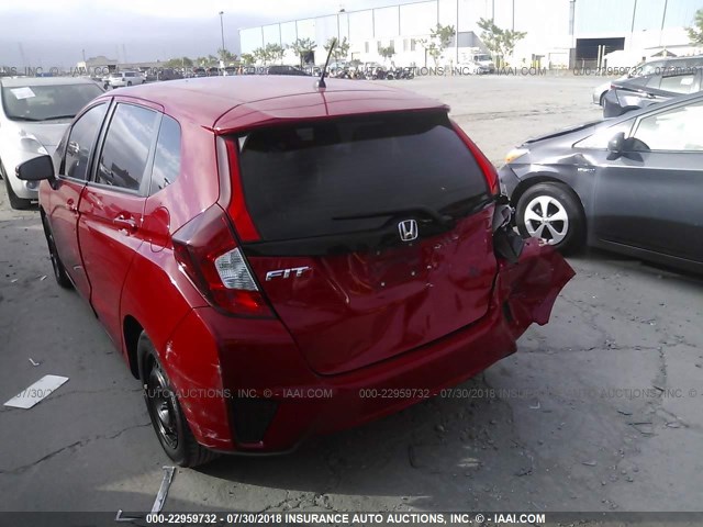 JHMGK5H54GX030916 - 2016 HONDA FIT LX RED photo 3