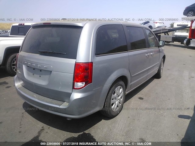 2C4RDGBG7HR630369 - 2017 DODGE GRAND CARAVAN SE SILVER photo 4