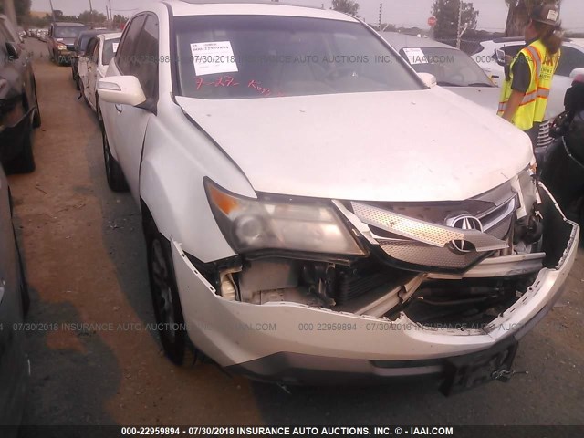 2HNYD28498H541883 - 2008 ACURA MDX TECHNOLOGY WHITE photo 1