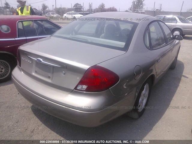 1FAFP55U53A256654 - 2003 FORD TAURUS SES TAN photo 4