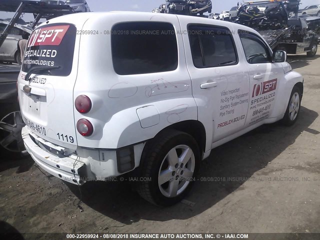 3GNBABFW6BS606547 - 2011 CHEVROLET HHR LT WHITE photo 4