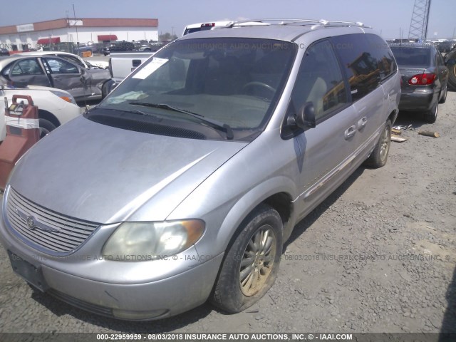 2C8GP64L21R272153 - 2001 CHRYSLER TOWN & COUNTRY LIMITED SILVER photo 2