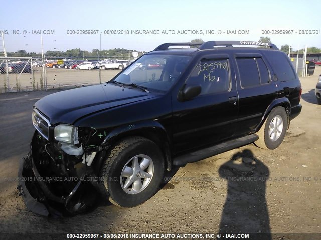 JN8DR09Y22W726091 - 2002 NISSAN PATHFINDER LE/SE BLACK photo 2