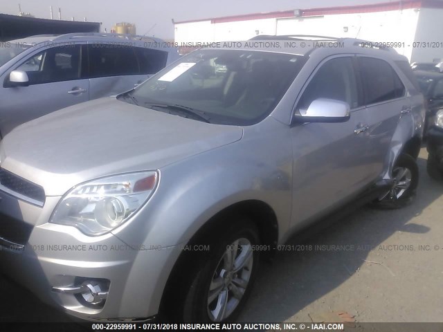 2GNFLGEK1C6101197 - 2012 CHEVROLET EQUINOX LTZ SILVER photo 2