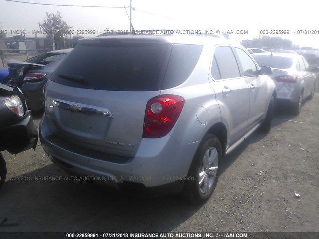 2GNFLGEK1C6101197 - 2012 CHEVROLET EQUINOX LTZ SILVER photo 4