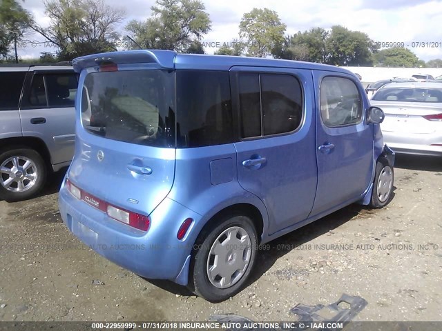 JN8AZ2KR4DT302496 - 2013 NISSAN CUBE S/SL BLUE photo 4