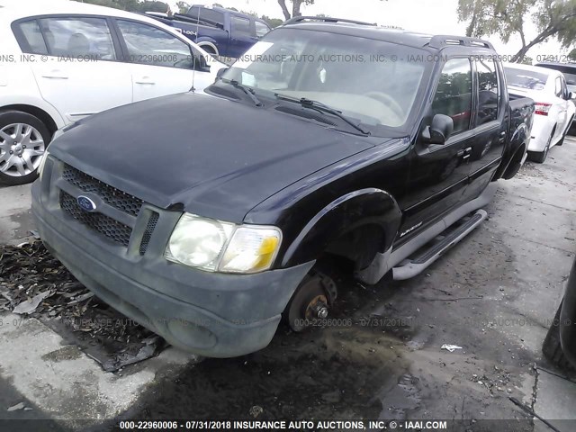 1FMZU67E62UD41457 - 2002 FORD EXPLORER SPORT TR  BLACK photo 2