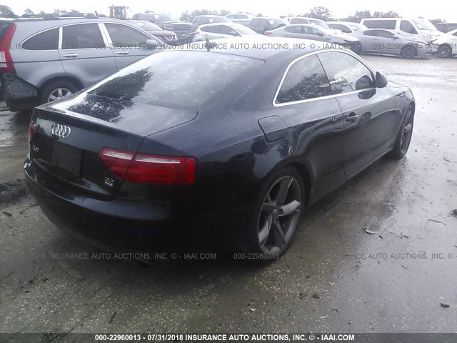 WAUDK78T19A007966 - 2009 AUDI A5 QUATTRO BLUE photo 4