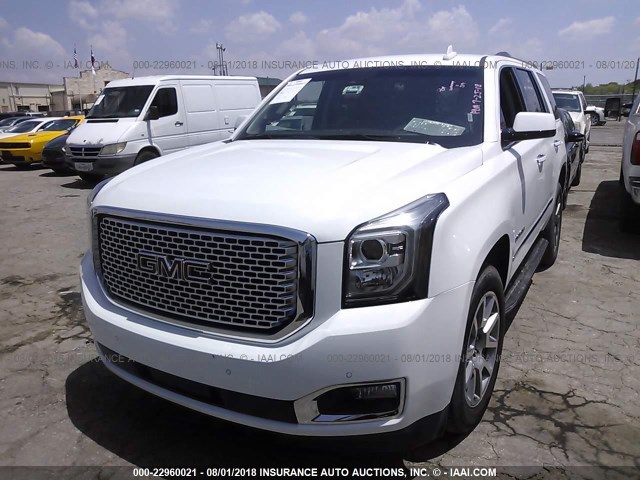 1GKS1CKJ7HR168873 - 2017 GMC YUKON DENALI WHITE photo 2