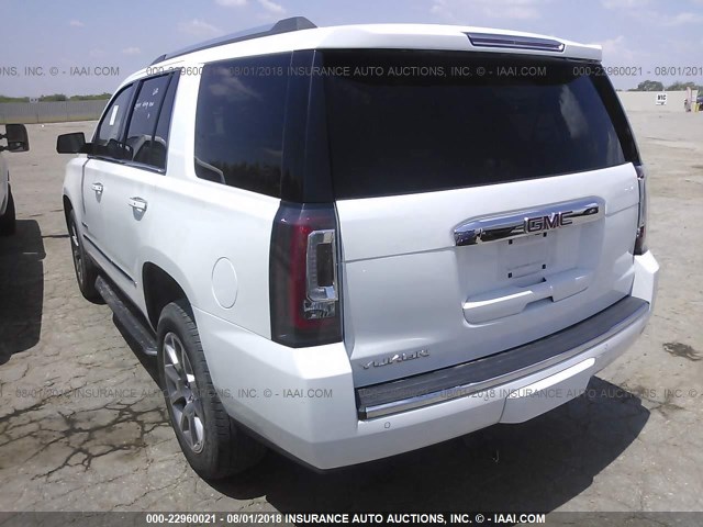 1GKS1CKJ7HR168873 - 2017 GMC YUKON DENALI WHITE photo 3