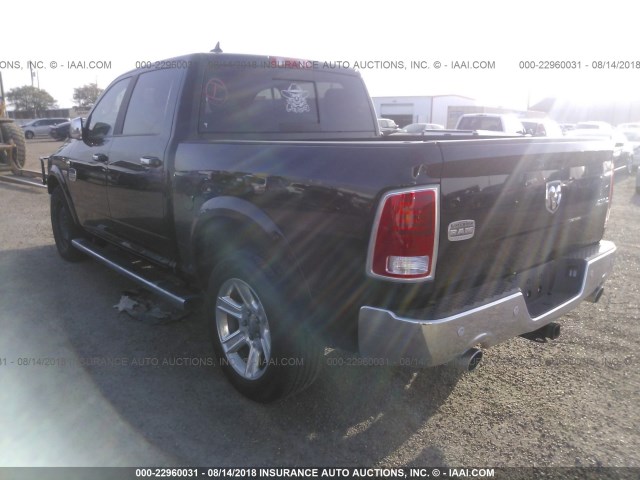 1C6RR7PT1HS564124 - 2017 RAM 1500 LONGHORN BLACK photo 3