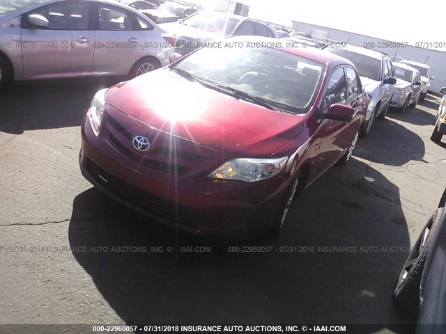 5YFBU4EE9CP047773 - 2012 TOYOTA COROLLA S/LE RED photo 2