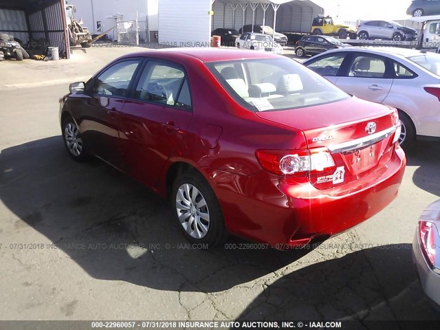5YFBU4EE9CP047773 - 2012 TOYOTA COROLLA S/LE RED photo 3