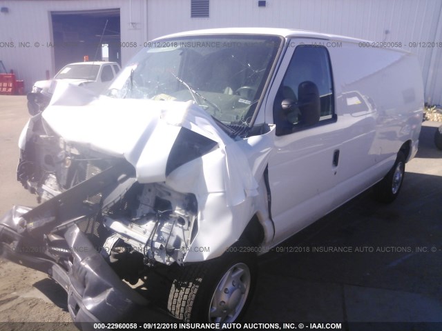 1FTNE1EW3EDB12415 - 2014 FORD ECONOLINE E150 VAN WHITE photo 2