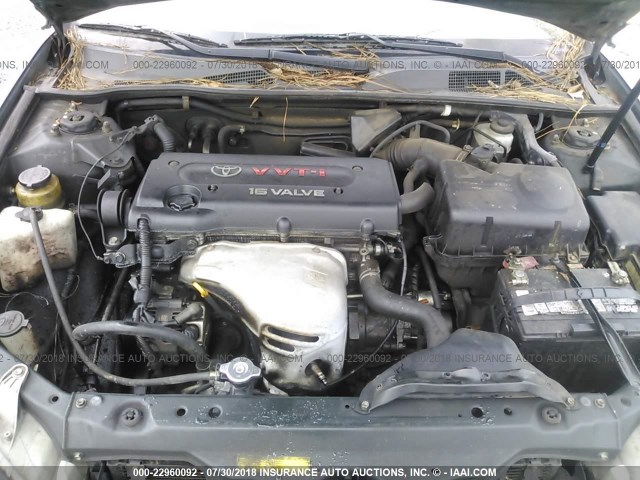 4T1BE32K52U580962 - 2002 TOYOTA CAMRY LE/XLE/SE 灰色 照片 10