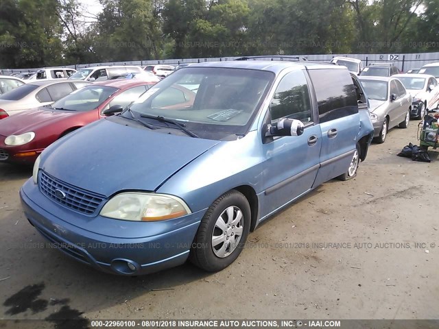 2FMZA51402BB77681 - 2002 FORD WINDSTAR LX BLUE photo 2