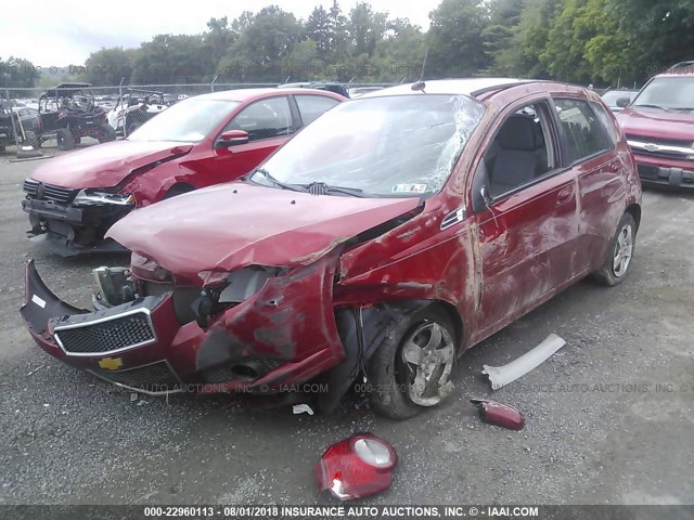 KL1TD66E49B652362 - 2009 CHEVROLET AVEO LS/LT 红色 照片 2