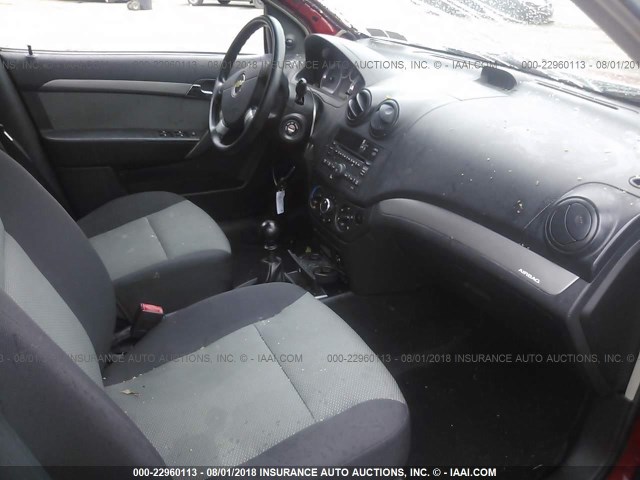 KL1TD66E49B652362 - 2009 CHEVROLET AVEO LS/LT 红色 照片 5