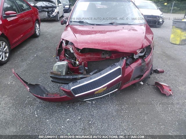 KL1TD66E49B652362 - 2009 CHEVROLET AVEO LS/LT 红色 照片 6