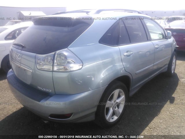 2T2HA31U05C076717 - 2005 LEXUS RX 330 Light Blue photo 4