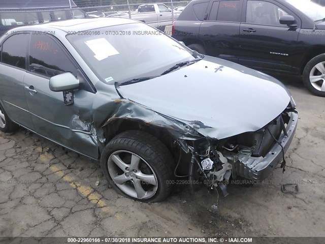 1YVHP80D045N68185 - 2004 MAZDA 6 S GREEN photo 6