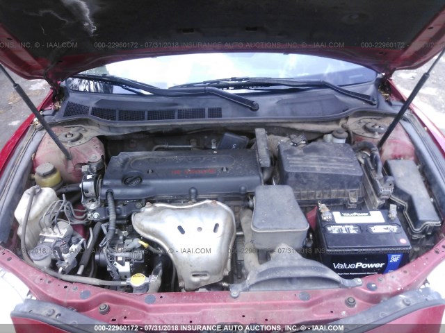 4T1BE46K79U350267 - 2009 TOYOTA CAMRY SE/LE/XLE 红色 照片 10