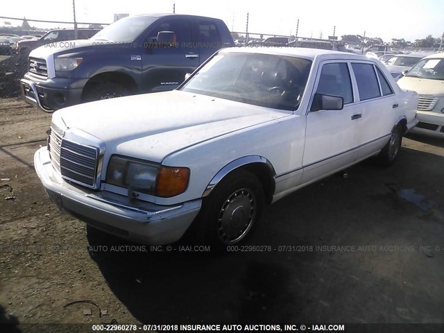 WDBCA39E7MA594210 - 1991 MERCEDES-BENZ 560 SEL WHITE photo 2