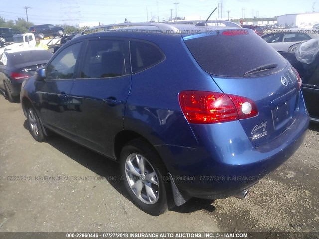 JN8AS58T28W023187 - 2008 NISSAN ROGUE S/SL BLUE photo 3