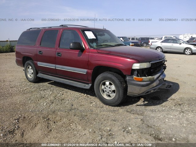 1GNEC16Z72J226906 - 2002 CHEVROLET SUBURBAN C1500 MAROON photo 1