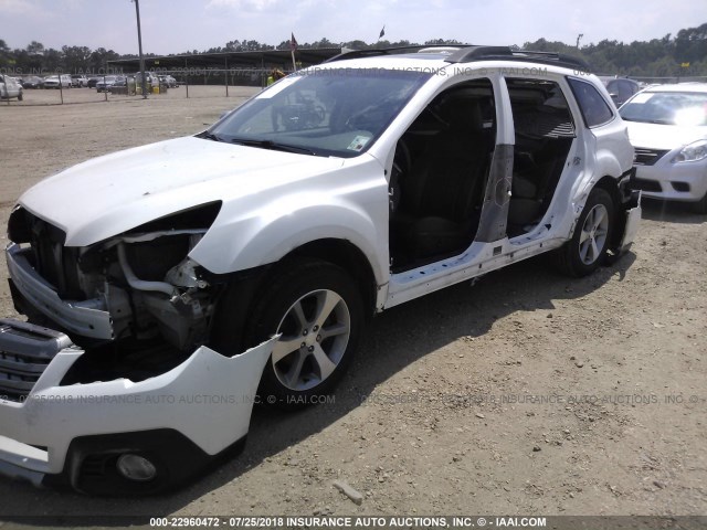 4S4BRCPC9E3311170 - 2014 SUBARU OUTBACK 2.5I LIMITED WHITE photo 6