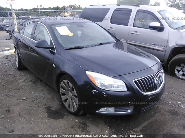 W04G05GV6B1071126 - 2011 BUICK REGAL CXL BLACK photo 1