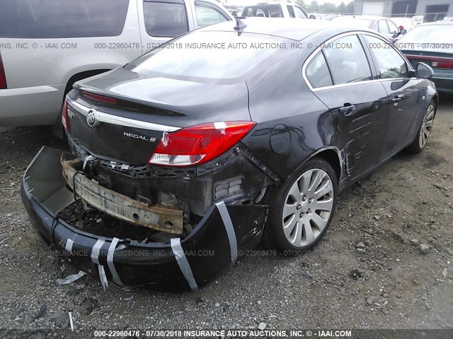 W04G05GV6B1071126 - 2011 BUICK REGAL CXL BLACK photo 4