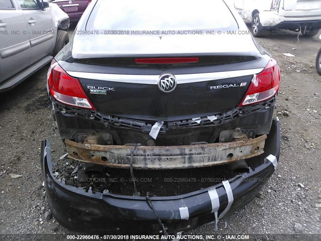 W04G05GV6B1071126 - 2011 BUICK REGAL CXL BLACK photo 6