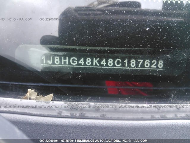 1J8HG48K48C187628 - 2008 JEEP COMMANDER SPORT მწვანე ფოტო 9