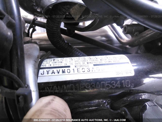 JYAVM01E93A053410 - 2003 YAMAHA XVS65 A WHITE photo 10