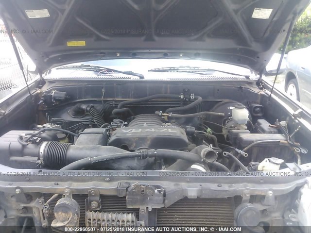 5TBET34105S486436 - 2005 TOYOTA TUNDRA DOUBLE CAB SR5 GRAY photo 10